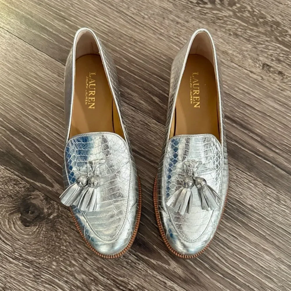 Lauren Ralph Lauren Women's Brindy Silver Loafer